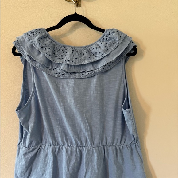 🦋 SOLD Porridge Light Blue Ruffled Peplum Top NWT🦋 - Picture 2 of 4